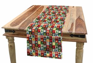 Abakuhaus Tischläufer »Esszimmer Küche Rechteckiger Dekorativer Tischläufer«, Weihnachten Santa Surprise Boxes
