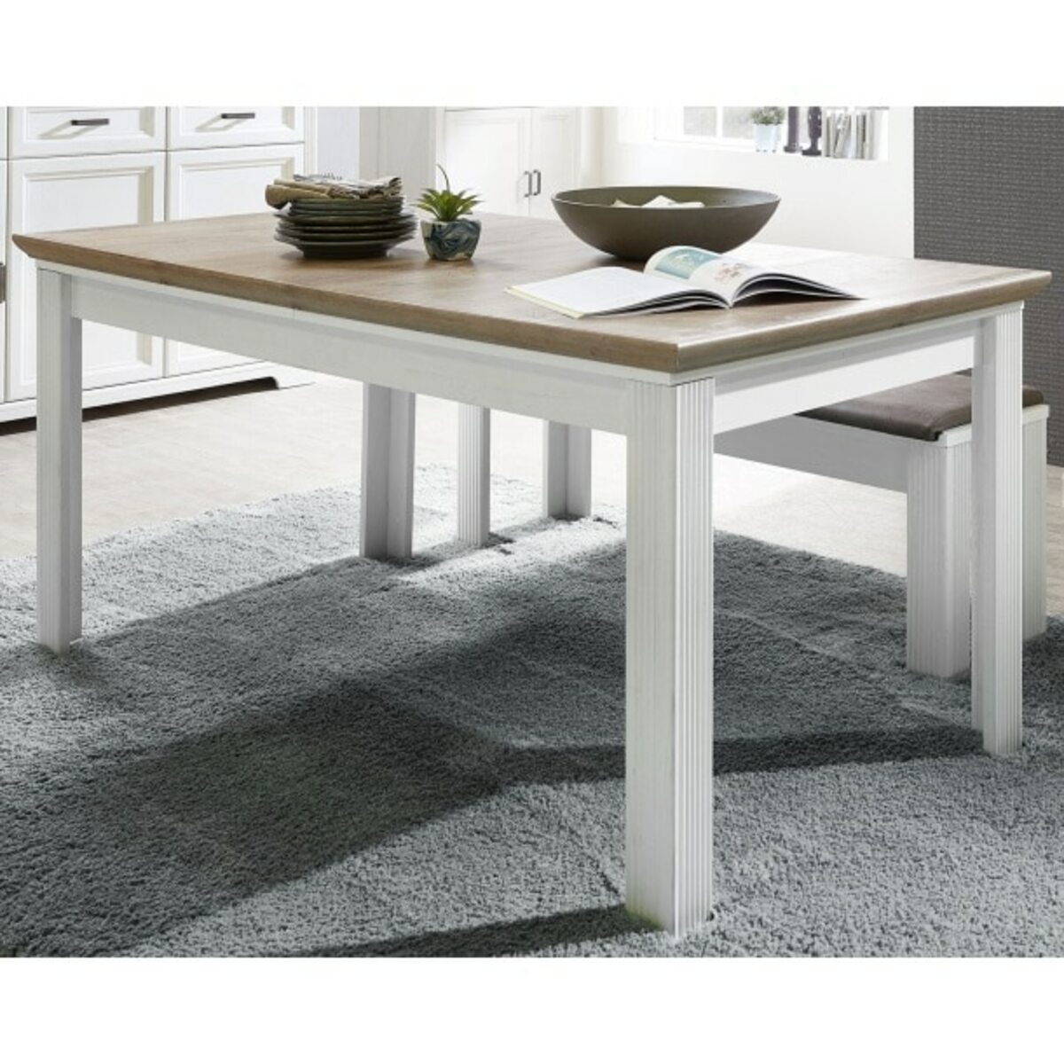 Bild 1 von Esstisch Jasmin Pinie hell Nachbildung/Artisan Eiche Nachbildung 160 (220) x 90 cm