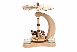 SIGRO Weihnachtsfigur »Holz Teelicht-Tischpyramide Schneemannfiguren«