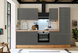 RESPEKTA Küchenzeile »Safado«, mit 2 E-Geräte-Sets zur Auswahl, hochwertige Ausstattung wie Soft Close Funktion, schnelle Lieferzeit, Breite 280 cm