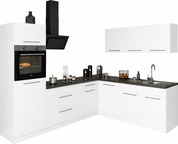 Bild 1 von wiho Küchen Winkelküche »Unna«, mit E-Geräten, Stellbreite 260 x 220 cm