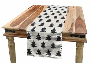 Abakuhaus Tischläufer »Esszimmer Küche Rechteckiger Dekorativer Tischläufer«, Weihnachten Fir Tree Silhouette