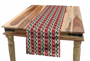 Abakuhaus Tischläufer »Esszimmer Küche Rechteckiger Dekorativer Tischläufer«, Schneeflocke Holly Beeren Banner