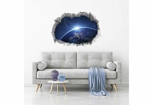 EASYmaxx Wandsticker »Wandtattoo 3D fluoreszierend "Galaxy"«, 70 x 100 Planet Lichteffekt Wandaufkleber