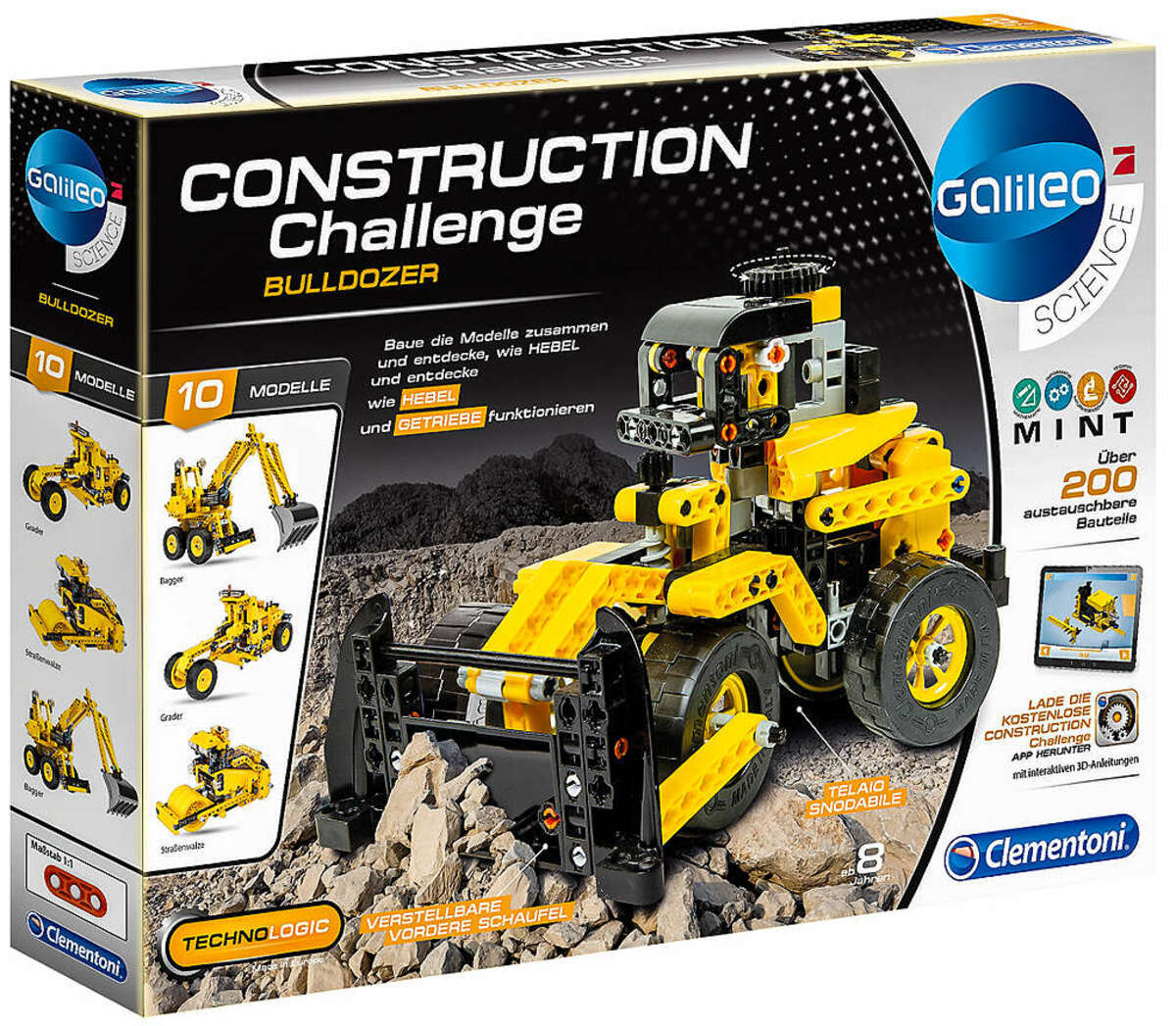 Bild 1 von CLEMENTONI Technik-Experimentierkasten »Construction Challenge - Bulldozer«