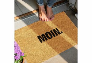 Fußmatte »Fußmatte Kokos "Moin."«, relaxdays, Höhe 15 mm
