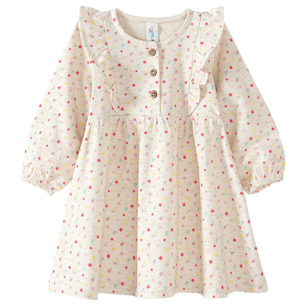 Bild 1 von Baby Kleid mit Blümchen-Allover CREME / BUNT