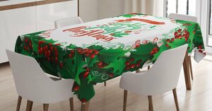 Abakuhaus Tischdecke »Personalisiert Farbfest Waschbar Für den Außen Bereich geeignet Klare Farben«, Weihnachten Beeren Rahmenwörter