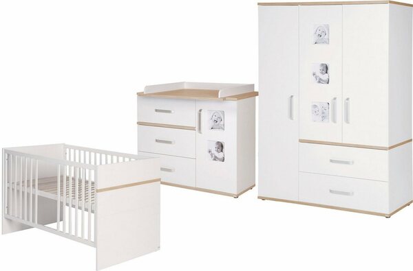 Bild 1 von roba® Babyzimmer-Komplettset »Pia«, (Set, 3-St), breit; mit Kinderbett, Schrank und Wickelkommode