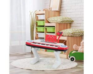 COSTWAY Spielzeug-Musikinstrument »37 Tasten Kinder Keyboard, Klaviertastatur, elektronisch Klavier Spielzeug«, mit Licht & Ständer & Aufnahme- und Abspiel-Funktion