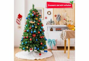 COSTWAY Künstlicher Weihnachtsbaum »Weihnachten Kunstbaum«, 150cm, mit Metallständer, ideal für Zuhause, Büro, Geschäfte und Hotels, Grün