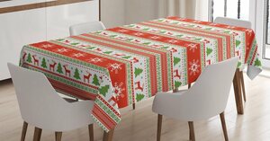 Abakuhaus Tischdecke »Personalisiert Farbfest Waschbar Für den Außen Bereich geeignet Klare Farben«, Weihnachten Reindeer Snowflake