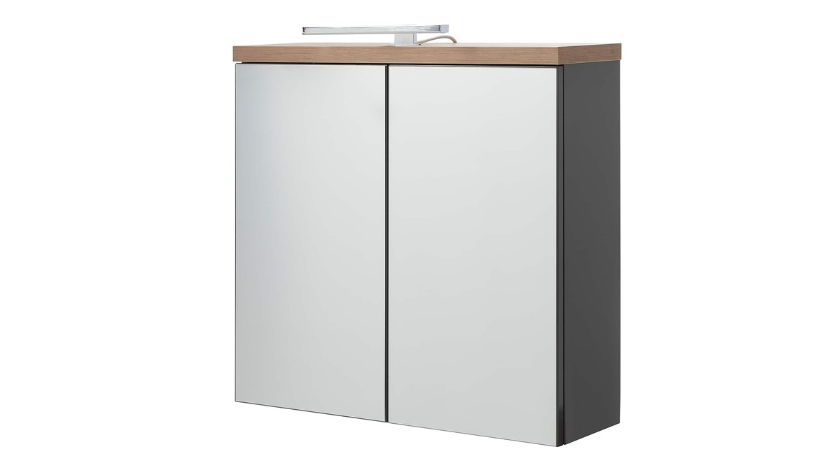 Bild 1 von Spiegelschrank grau hochglanz - Artisan Eiche - MUNDI
