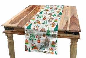 Abakuhaus Tischläufer »Esszimmer Küche Rechteckiger Dekorativer Tischläufer«, Weihnachten Baby-Kind-Thema Weihnachten