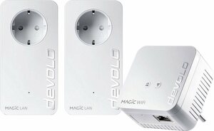 DEVOLO »Magic 1 WiFi Multimedia Power Kit (1200Mbit, Powerline + WLAN ac, Mesh WIFI, 3 Adapter)« Netzwerk-Adapter