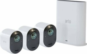 ARLO »Ultra 2 Spotlight Kabelloses 4K-UHD-Überwachungssystem mit 3 Kamera« Überwachungskamera (Außenbereich, 3-tlg)