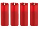 Bild 1 von SOMPEX LED-Kerze »4er Set Flame LED Kerzen rot 23cm« (Set, 4-tlg., 4 Kerzen, Höhe 23cm, Durchmesser 8cm), integrierter Timer, Echtwachs, täuschend echtes Kerzenlicht, optimales Set für den Adven