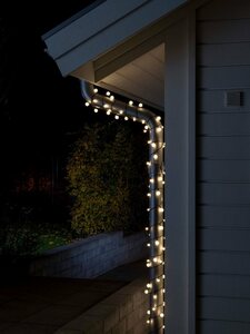 KONSTSMIDE LED-Lichterkette, 80-flammig, LED Globelichterkette, kleine & große runde Dioden, 80 warm weiße Dioden