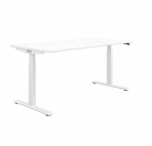 Haworth Schreibtisch »HiYa«, weißer, höhenverstellbarer Schreibtisch, elektrisch – für Büro und Homeoffice