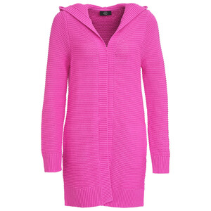 Damen Strickjacke mit Kapuze PINK