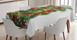 Abakuhaus Tischdecke »Personalisiert Farbfest Waschbar Für den Außen Bereich geeignet Klare Farben«, Weihnachten Noel-Verzierungen
