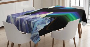 Abakuhaus Tischdecke »Personalisiert Farbfest Waschbar Für den Außen Bereich geeignet Klare Farben«, Eisbär Aurora Borealis Ice