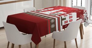 Abakuhaus Tischdecke »Personalisiert Farbfest Waschbar Für den Außen Bereich geeignet Klare Farben«, Weihnachten Winter-Thema-Baum