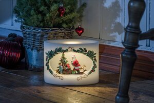 KONSTSMIDE LED-Kerze (1-tlg), LED Echtwachskerze Weihnachtsmann mit Kind