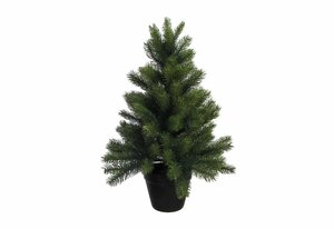 Creativ deco Künstlicher Weihnachtsbaum, mit schwarzem Kunststoff-Topf
