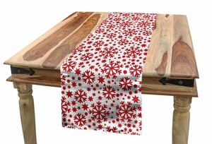 Abakuhaus Tischläufer »Esszimmer Küche Rechteckiger Dekorativer Tischläufer«, Schneeflocke Star und Punkt-Muster