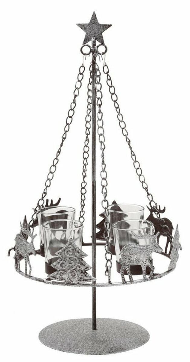 Bild 1 von Home affaire Adventsleuchter, Metall, inkl. 4 Glaswindlichtern