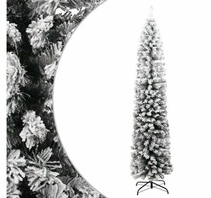 vidaXL Künstlicher Weihnachtsbaum »vidaXL Schlanker Künstlicher Weihnachtsbaum mit Ständer Grün PVC«