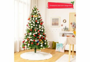 COSTWAY Künstlicher Weihnachtsbaum »Tannenbaum«, 180cm, mit 850 PVC-Zweigen & klappbarer Metallständer