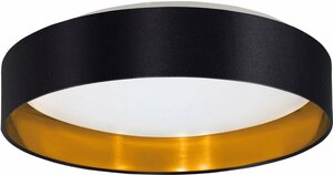 EGLO LED Deckenleuchte »Marserlo 2«, Stofflampe Ø38 x H9 cm, LED-Platine, warmweiße Lichtfarbe - Deckenlampe mit Textilschirm