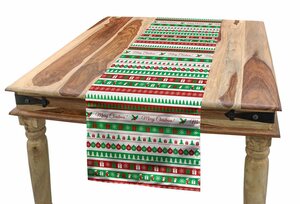 Abakuhaus Tischläufer »Esszimmer Küche Rechteckiger Dekorativer Tischläufer«, Weihnachten Weihnachten Wörter Ceremony