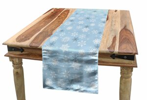 Abakuhaus Tischläufer »Esszimmer Küche Rechteckiger Dekorativer Tischläufer«, Schneeflocke Kaltes Wetter Entwurf