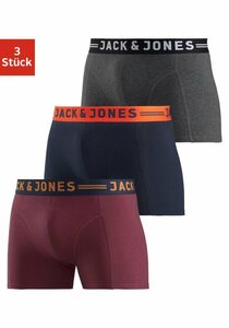Jack & Jones Boxer »JAC Lichfield Trunks« (3 Stück) mit kontrastfarbigem Bund