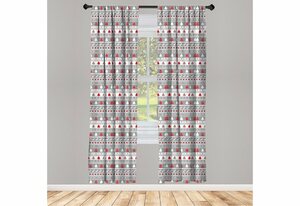 Gardine »Vorhang für Wohnzimmer Schlafzimmer Dekor«, Abakuhaus, Weihnachten Deer Bäume Borders