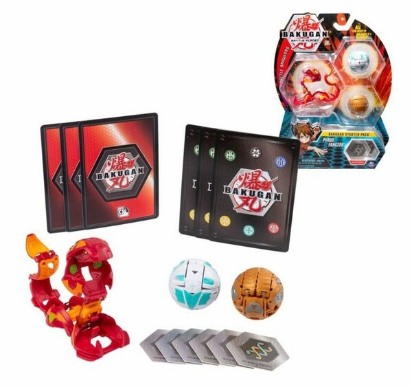 Bild 1 von Spin Master Sammelfigur »Bakugan Battle Planet 3er Pack Pyrus Fangzor« (3 Stück), 3 transformierende Bakugan