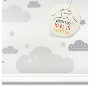 lovely label Wandsticker »Wolken grau/weiß - Wandtattoo Kinderzimmer Baby«