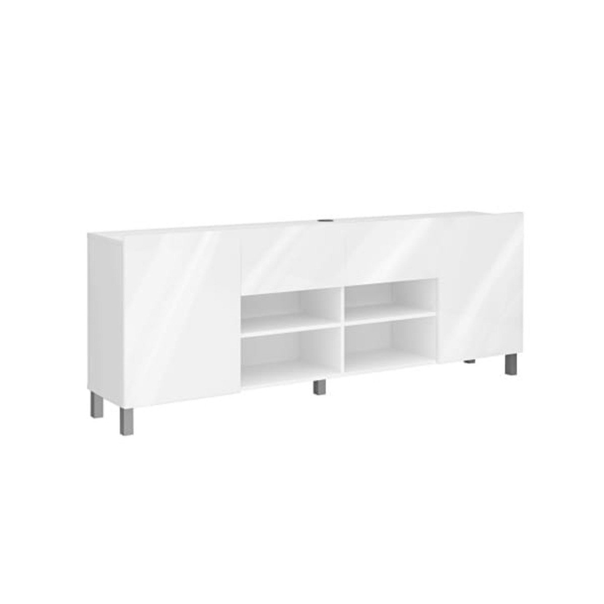 Bild 1 von TV-Board Lowboard Brighton 2 XL Brilliant Weiß Melamin 181,5x69x34,7 cm