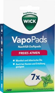 WICK Inhalations-Zusatz »WBR7V1 VapoPads Menthol« Packung, 7-tlg., Duftpads mit ätherischen Ölen