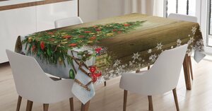 Abakuhaus Tischdecke »Personalisiert Farbfest Waschbar Für den Außen Bereich geeignet Klare Farben«, Weihnachten Pine Tree Presents