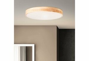 Brilliant Leuchten Deckenleuchte »Slimline«, LED Wand- und Deckenlampe 49cm Holz hell/weiß