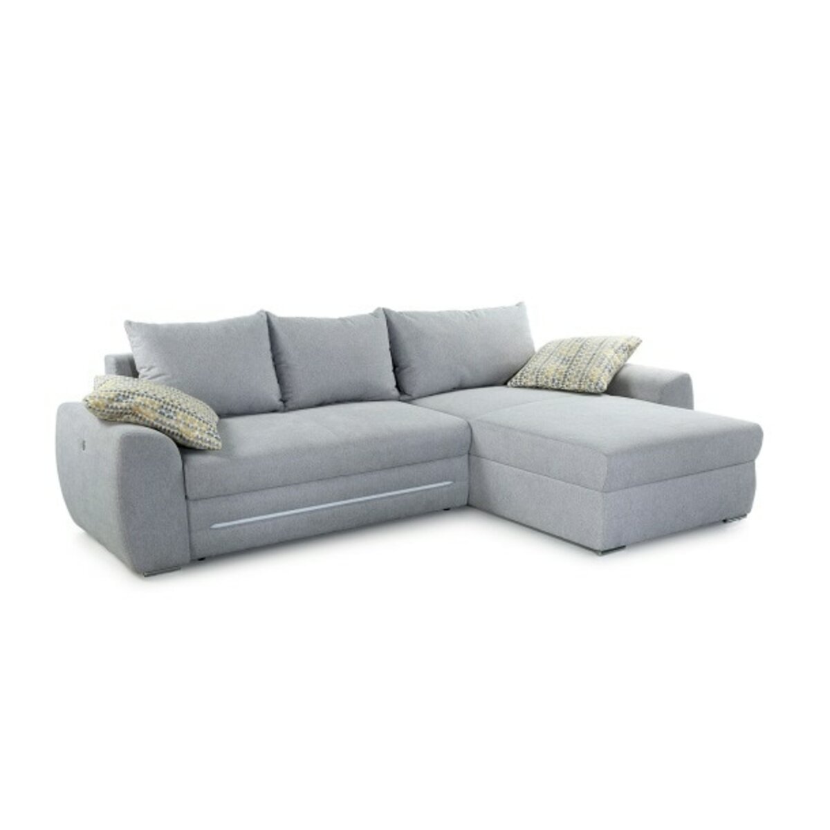 Bild 1 von Ecksofa Basel, Stoffbezug grau, Stellmaß 278 x 180 cm