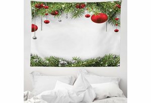 Wandteppich »aus Weiches Mikrofaser Stoff Für das Wohn und Schlafzimmer«, Abakuhaus, rechteckig, Weihnachten Baulbes Noel Baum