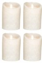 Bild 1 von SOMPEX LED-Kerze »4er Set Flame LED Kerzen weiß Frost 12,5cm« (Set, 4-tlg., 4 Kerzen, Höhe 12,5cm, Durchmesser 8cm), integrierter Timer, Echtwachs, täuschend echtes Kerzenlicht, optimales Set f
