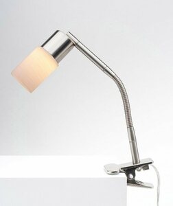 SPOT Light Klemmleuchte »EASYFIX«, LED-Leuchtmittel integriert, mit flexiblem Arm, Schirm aus Glas, Leuchte aus Metall.