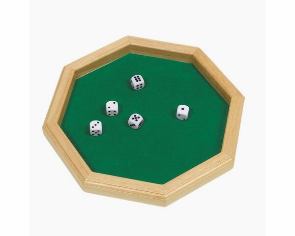 Bild 1 von goki Spiel, Würfelglück »Würfelteller mit 5 Würfeln«