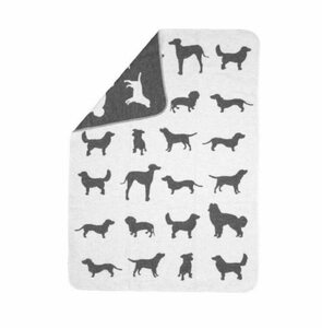 DAVID FUSSENEGGER Tierdecke »David Fussenegger Hundedecke 'Hunde allover' 70 x 90 cm Rohweiß«